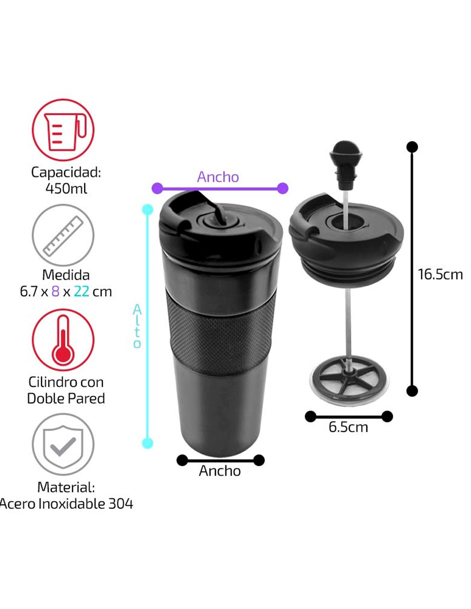 Termo de acero inoxidable con tapa rosca 4