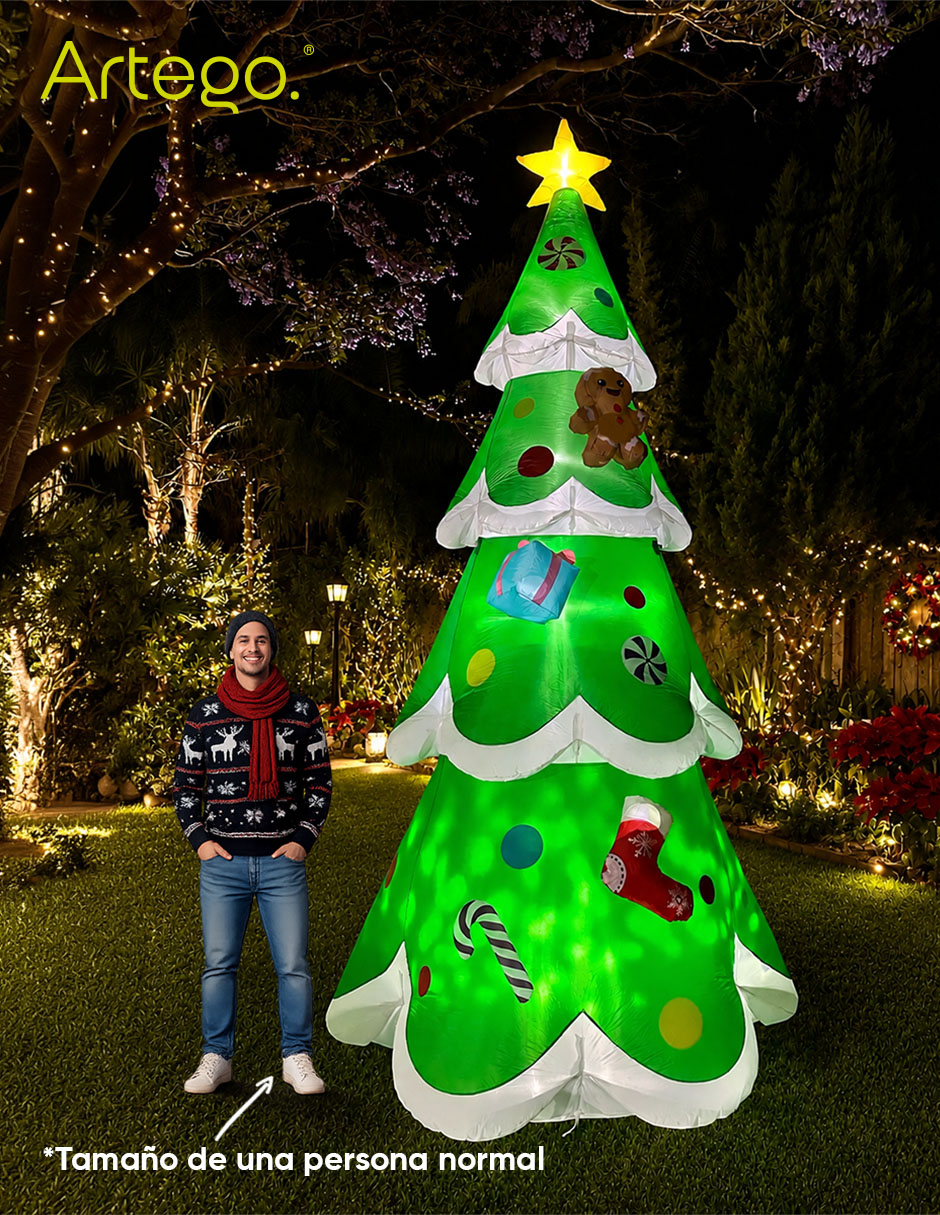 Inflable decorativo forma de árbol de navidad 4