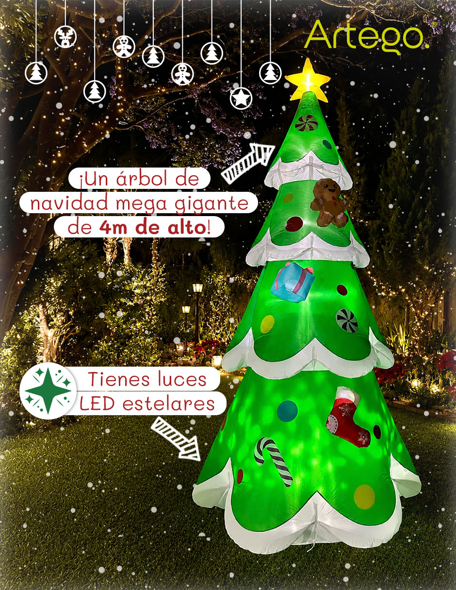 Inflable decorativo forma de árbol de navidad 3
