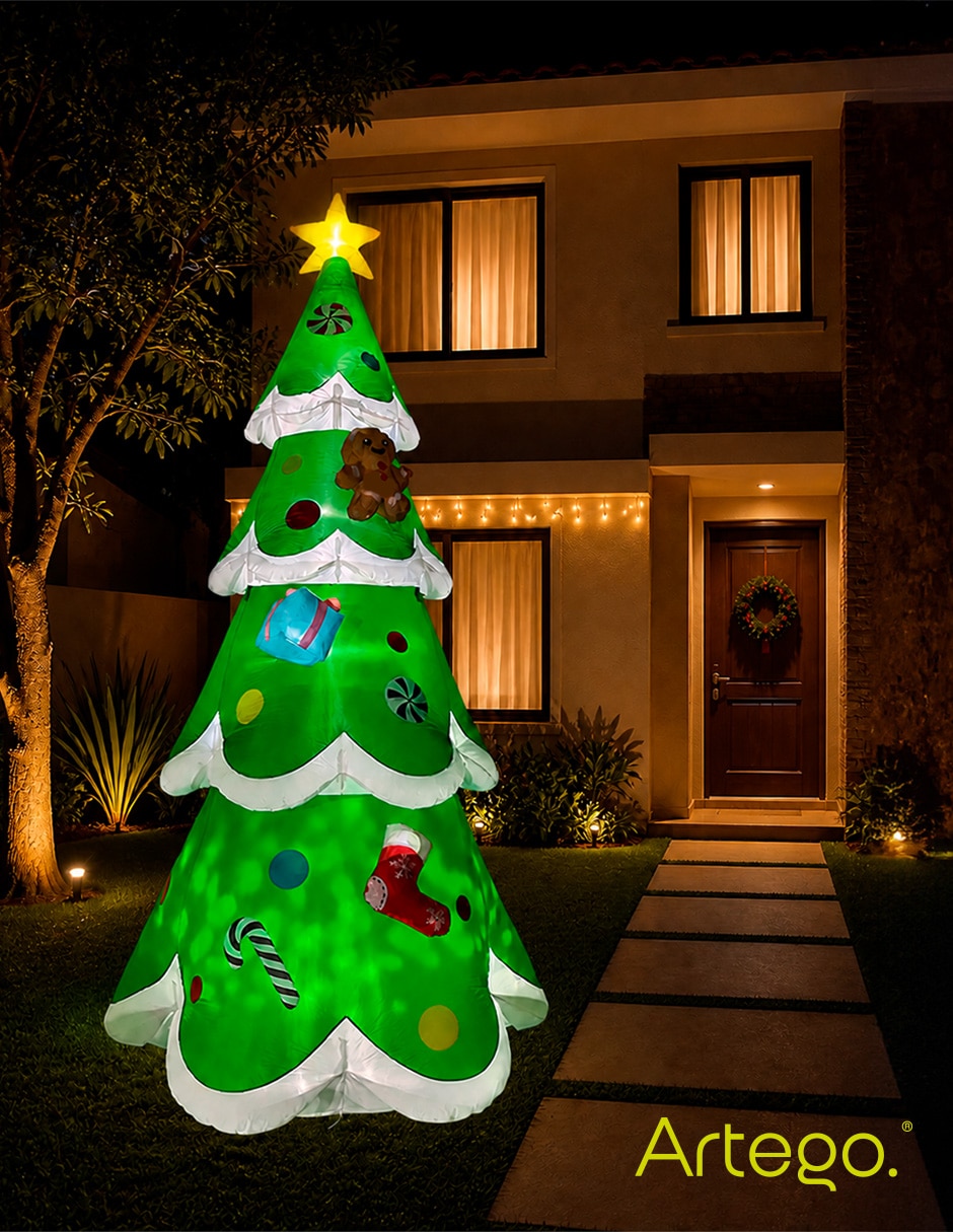 Inflable decorativo forma de árbol de navidad 2