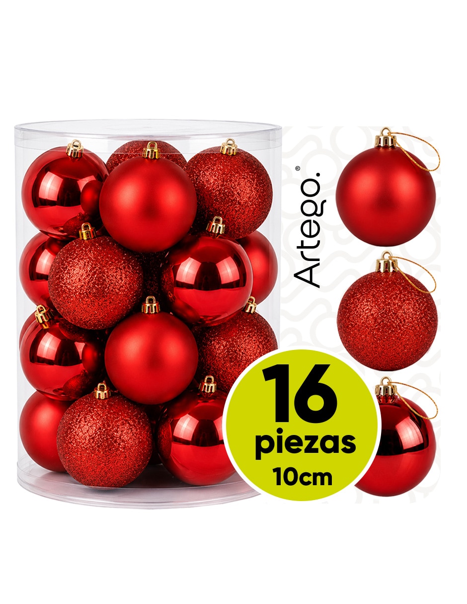 Set de esfera navideña paquete 16 esferas línea sk con 16 piezas 1