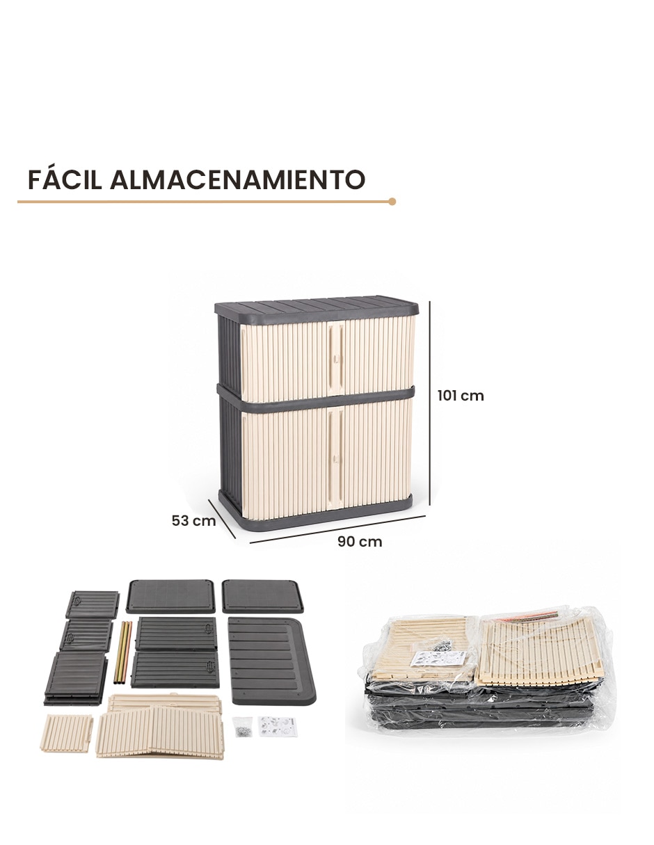 Armario portátil armable de plástico 6