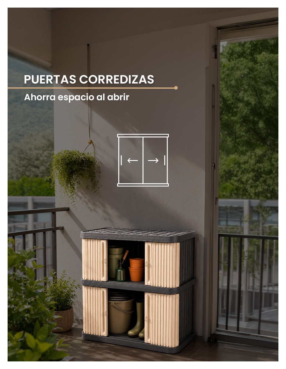 Armario portátil armable de plástico 4