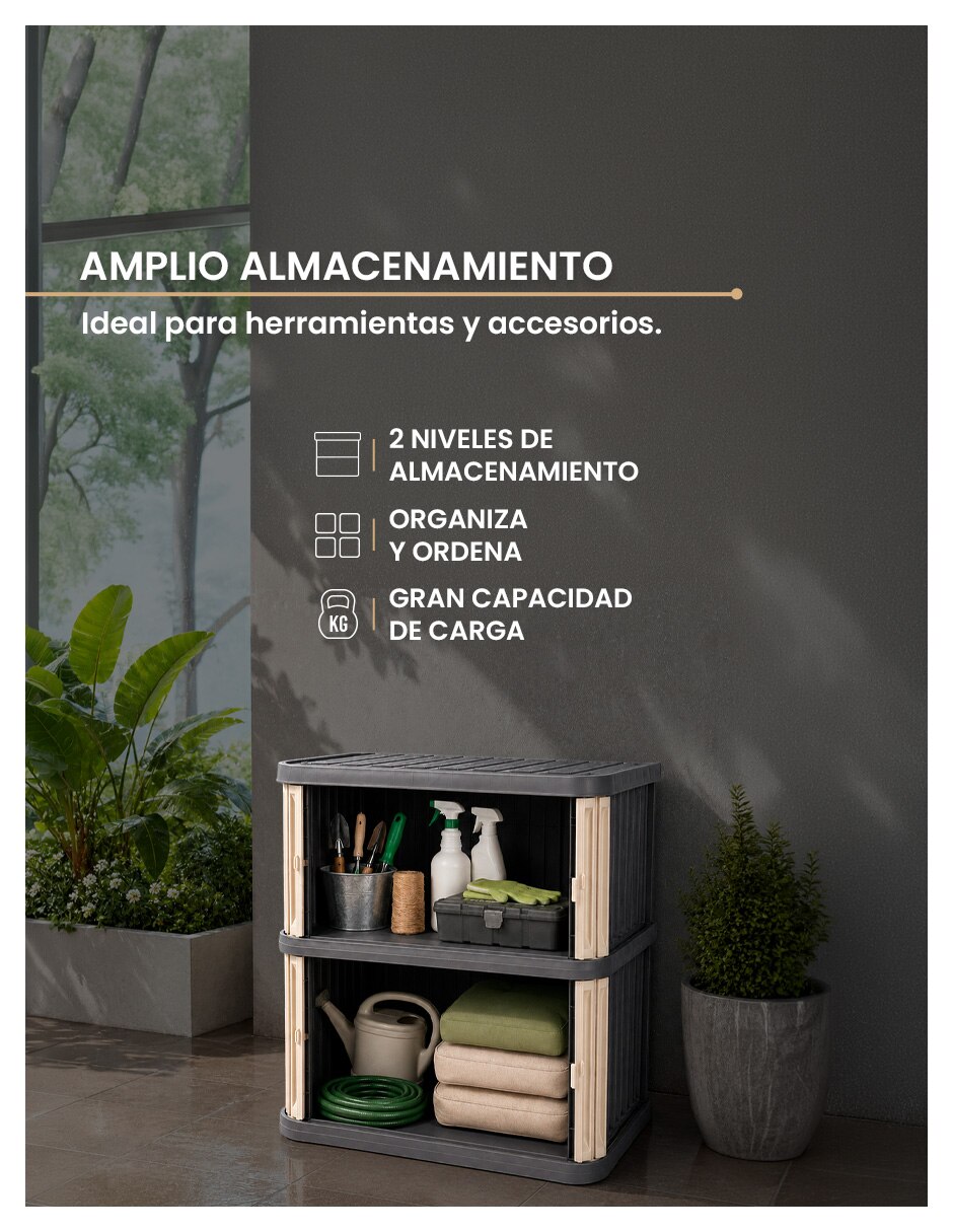 Armario portátil armable de plástico 5