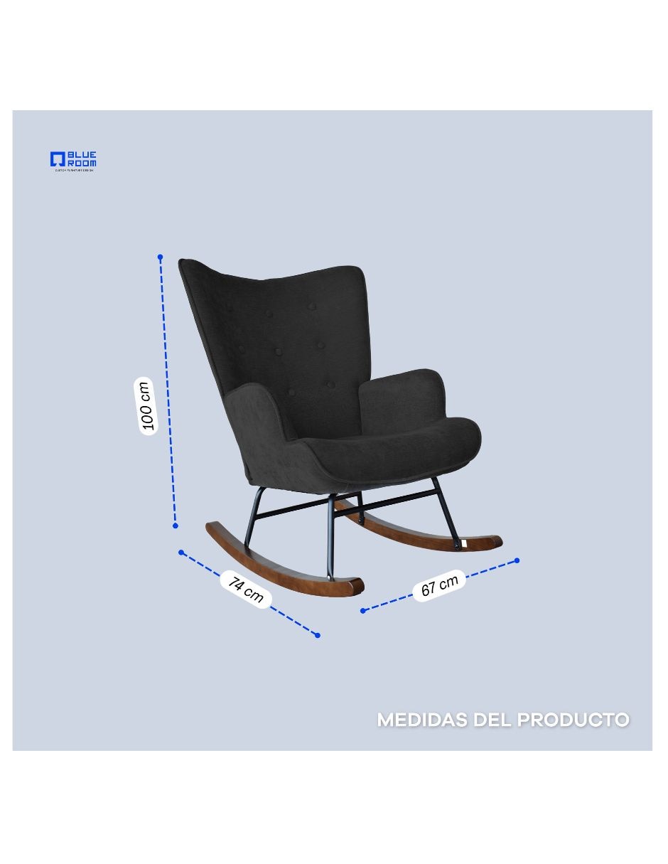 Mecedora manual de madera 7