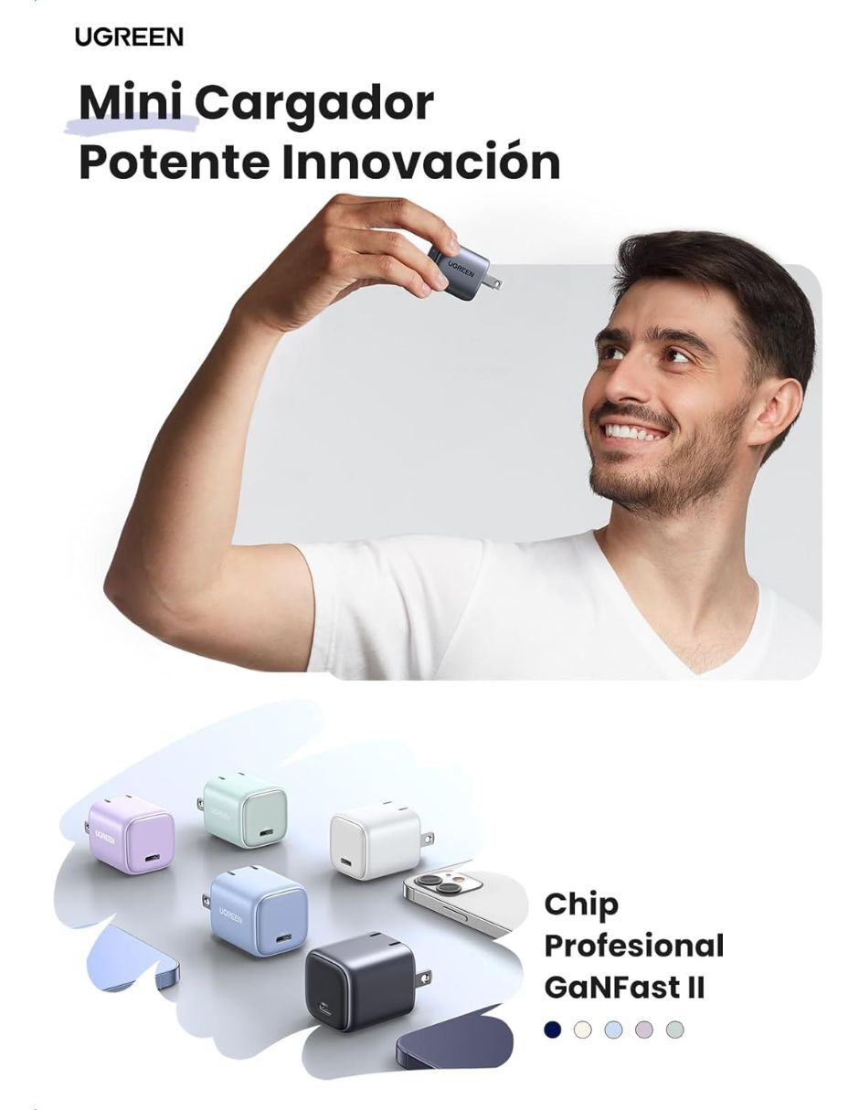 Cargador pared USB tipo C 20 W 8