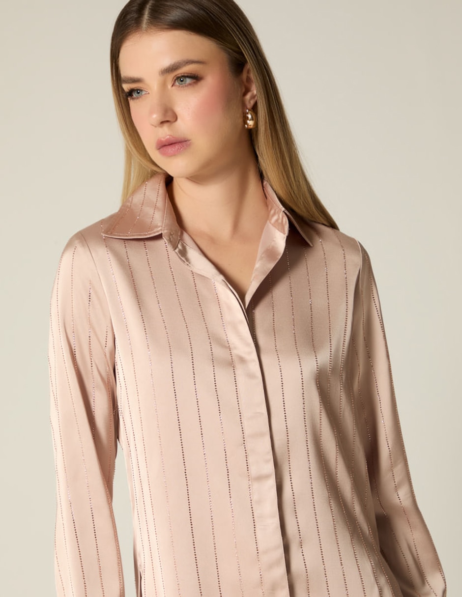 Blusa camisera manga larga para mujer 5