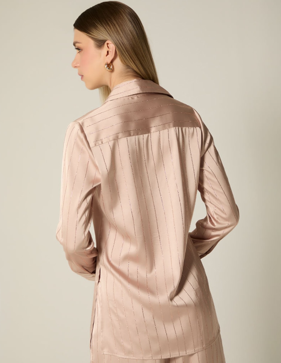 Blusa camisera manga larga para mujer 6