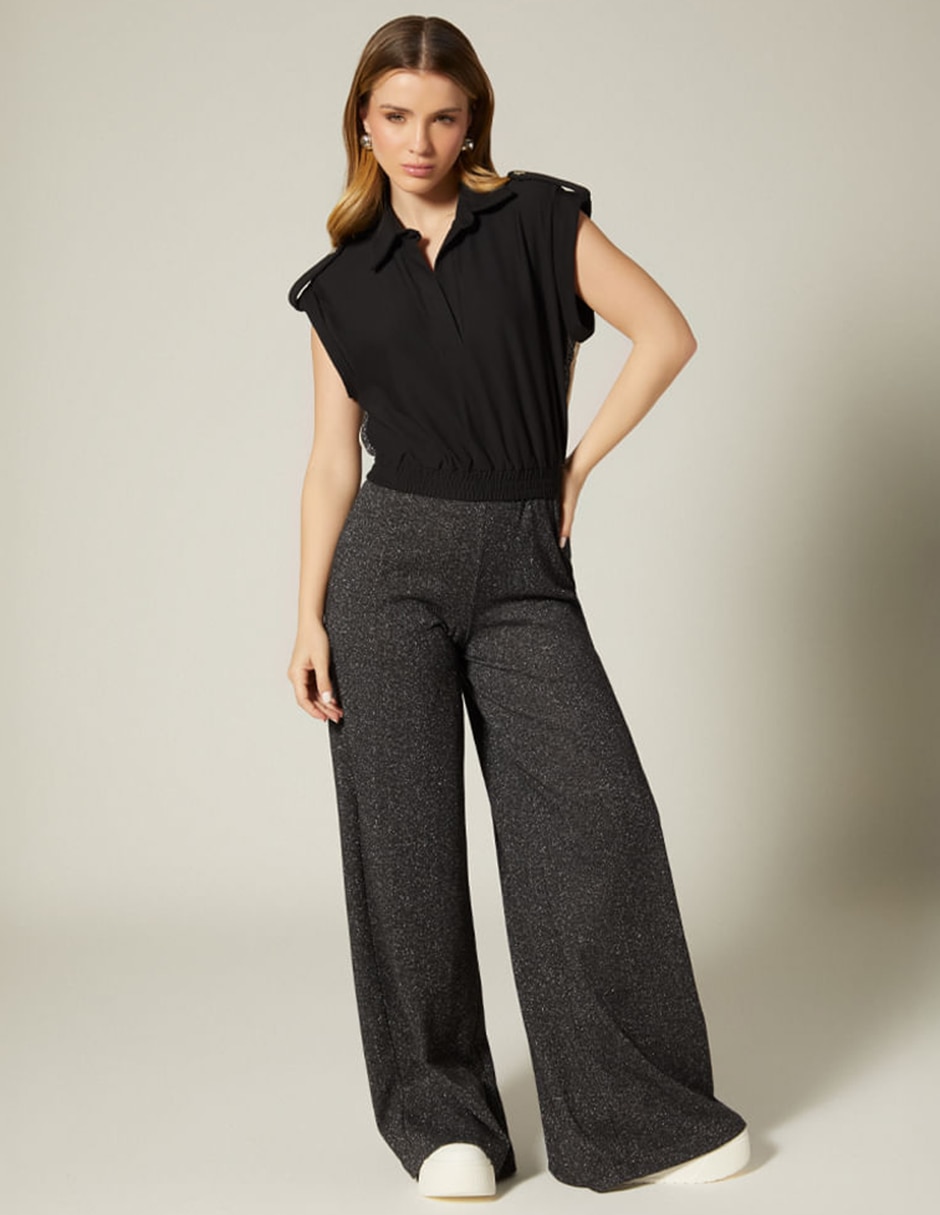 Blusa camisera studio f sin manga para mujer