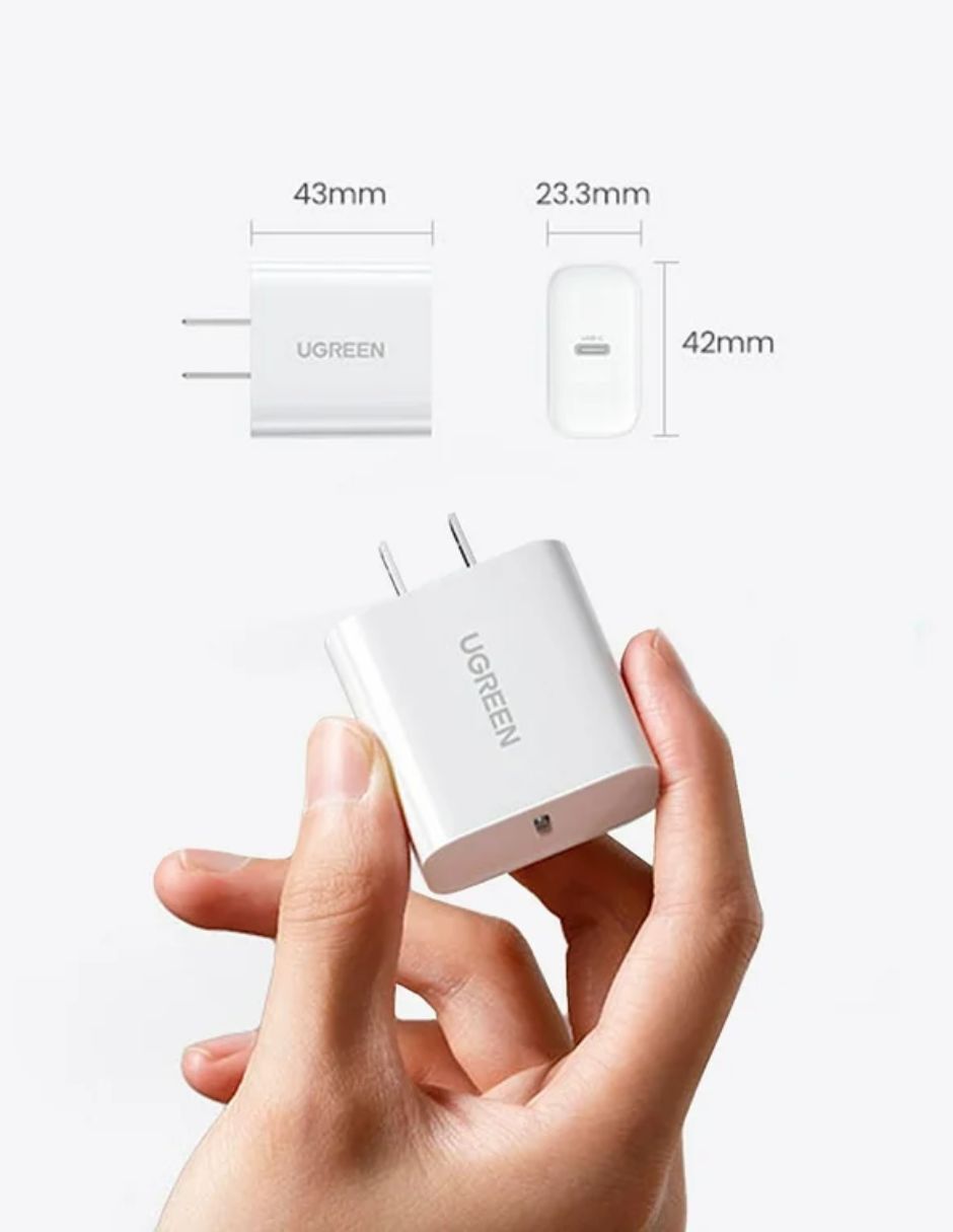 Cargador pared USB tipo C 20 W 2