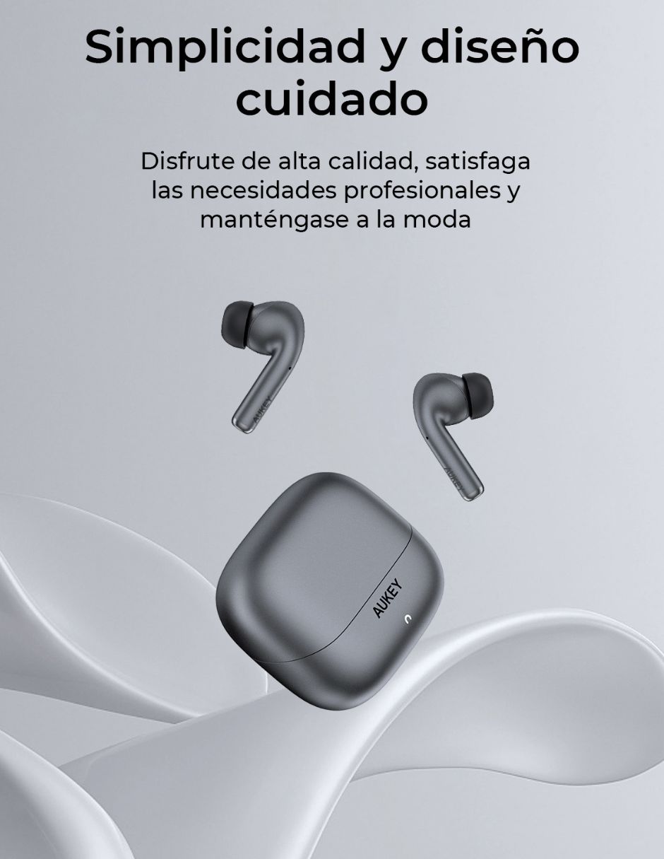 Audífonos True Wireless Aukey Inalámbrica con cancelación de ruido