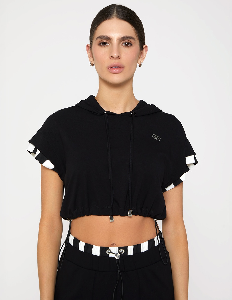 Top cuello redondo
