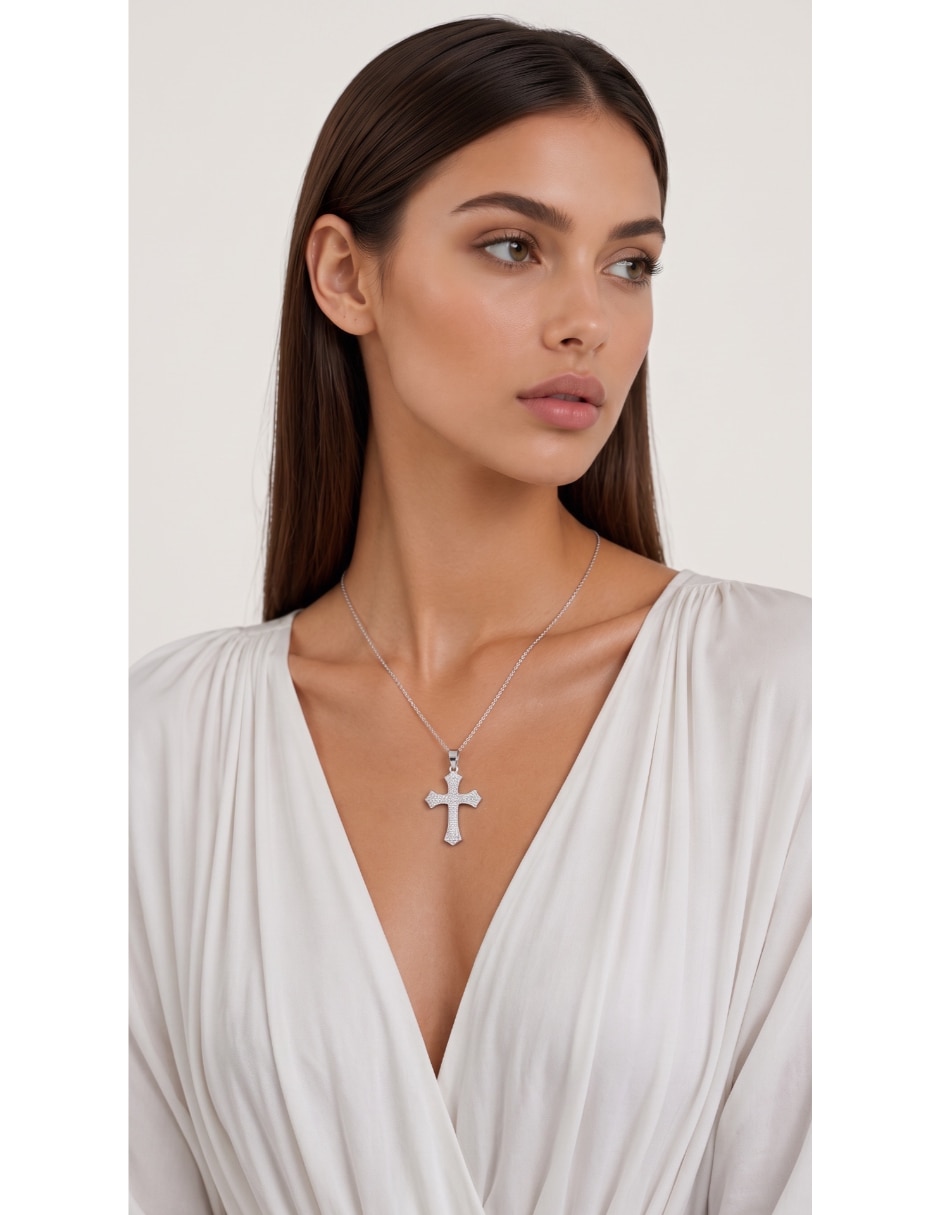Dije de cruz religioso de plata p 925 2