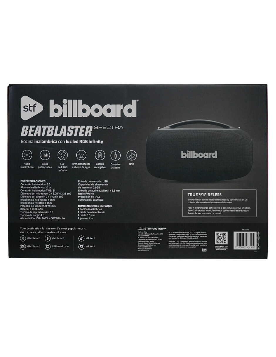 Bocina portátil beatblaster spectra bluetooth 2