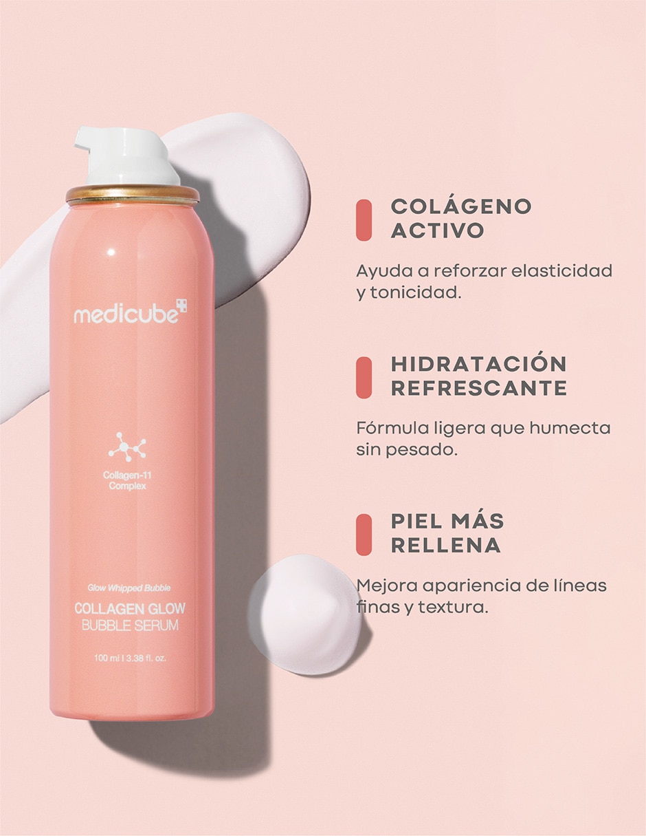 Sérum facial Iluminador de burbujas con Colágeno Medicure todo tipo piel 5