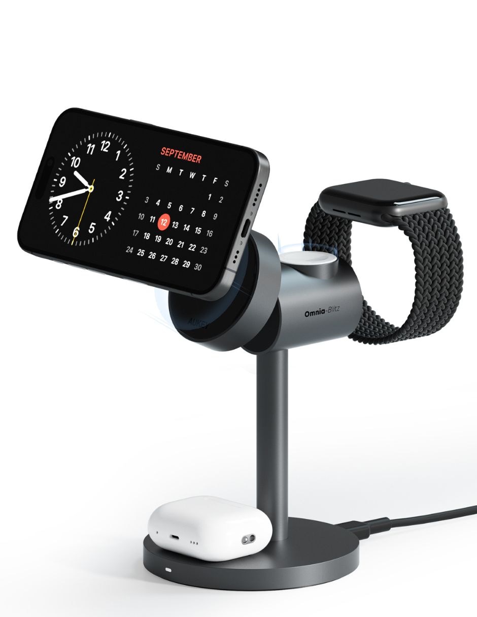 Cargador inalámbrico aukey usb tipo c 15 w