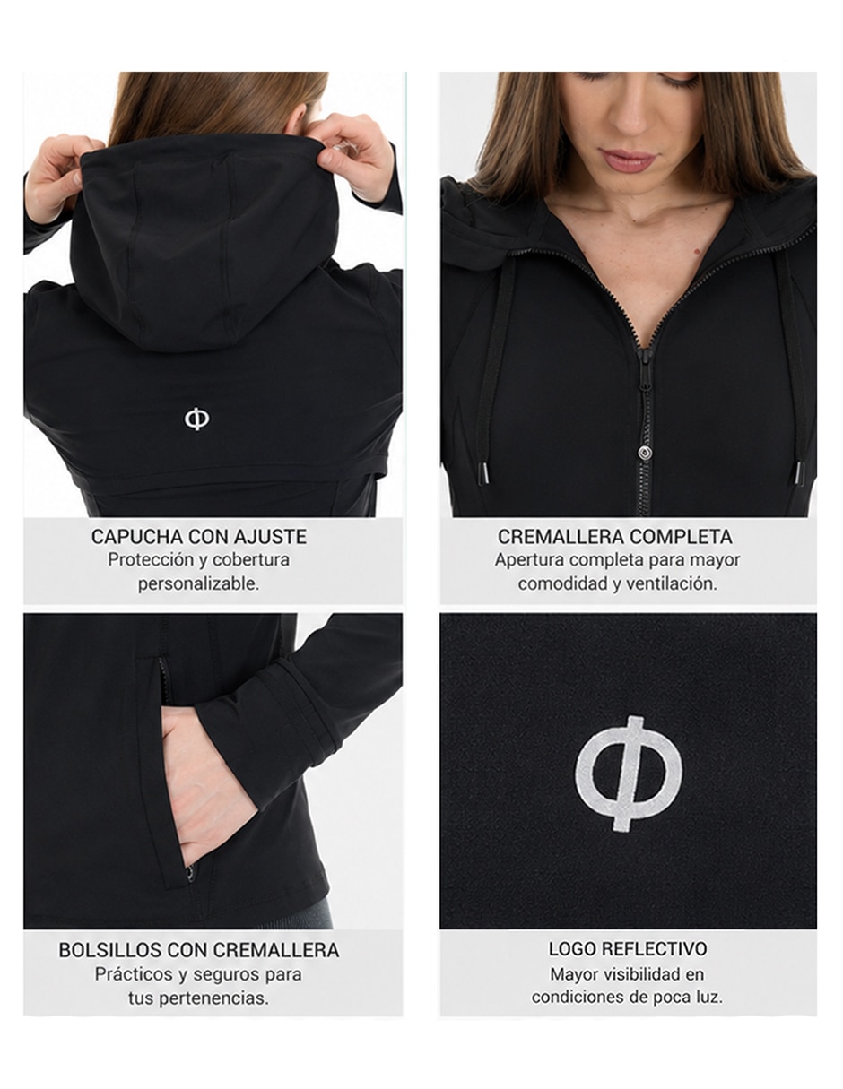 Sudadera con cierre completo para mujer 5