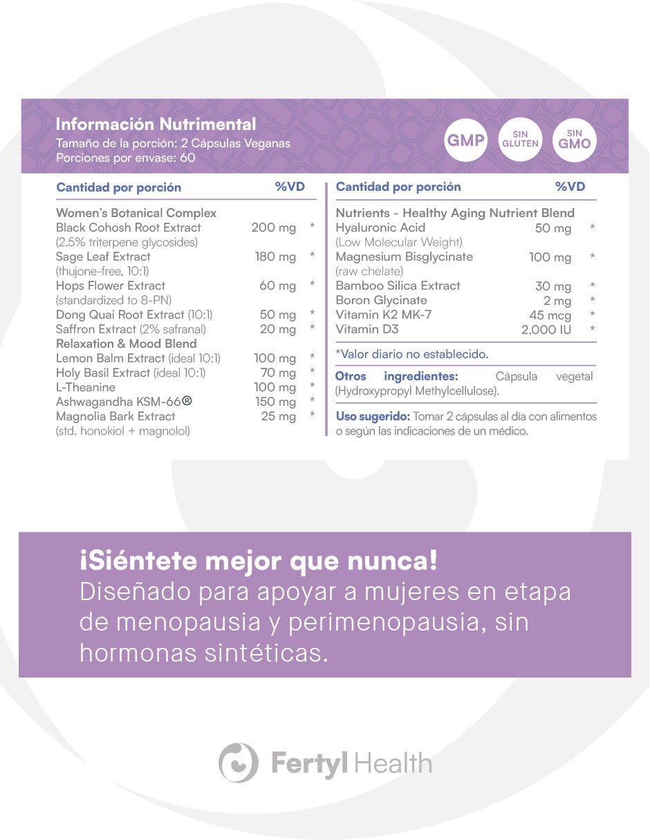 Aura Menopause con L-Teanina de 120 cápsulas