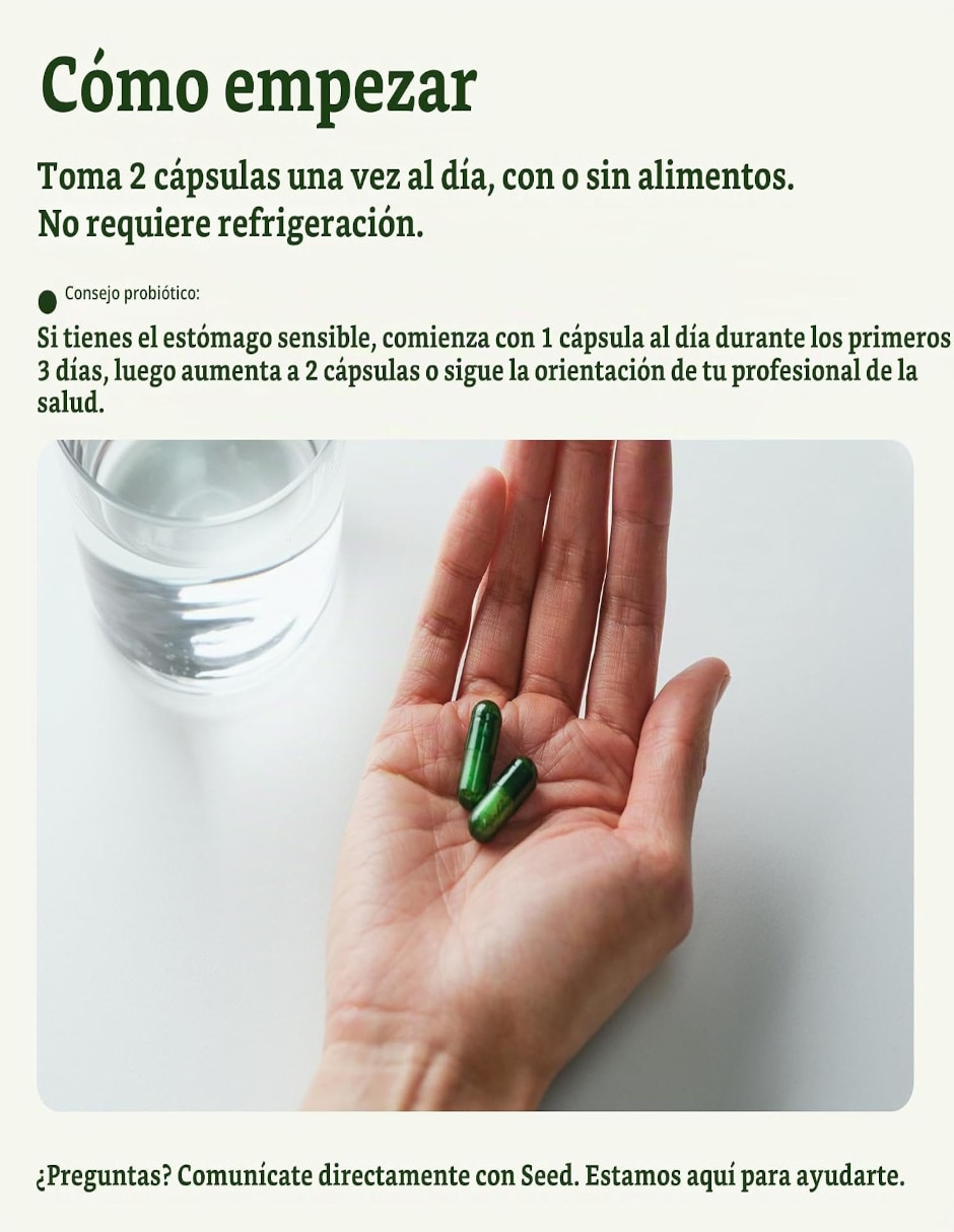 Prebiótico y probiótico Seed de 60 cápsulas