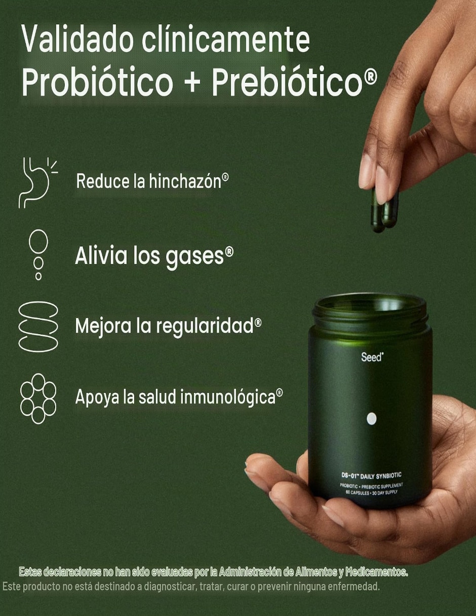 Prebiótico y probiótico Seed de 60 cápsulas