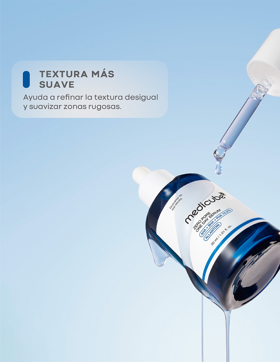 Sérum facial Reductor de poros con AHA BHA y PHA Medicure todo tipo piel 4