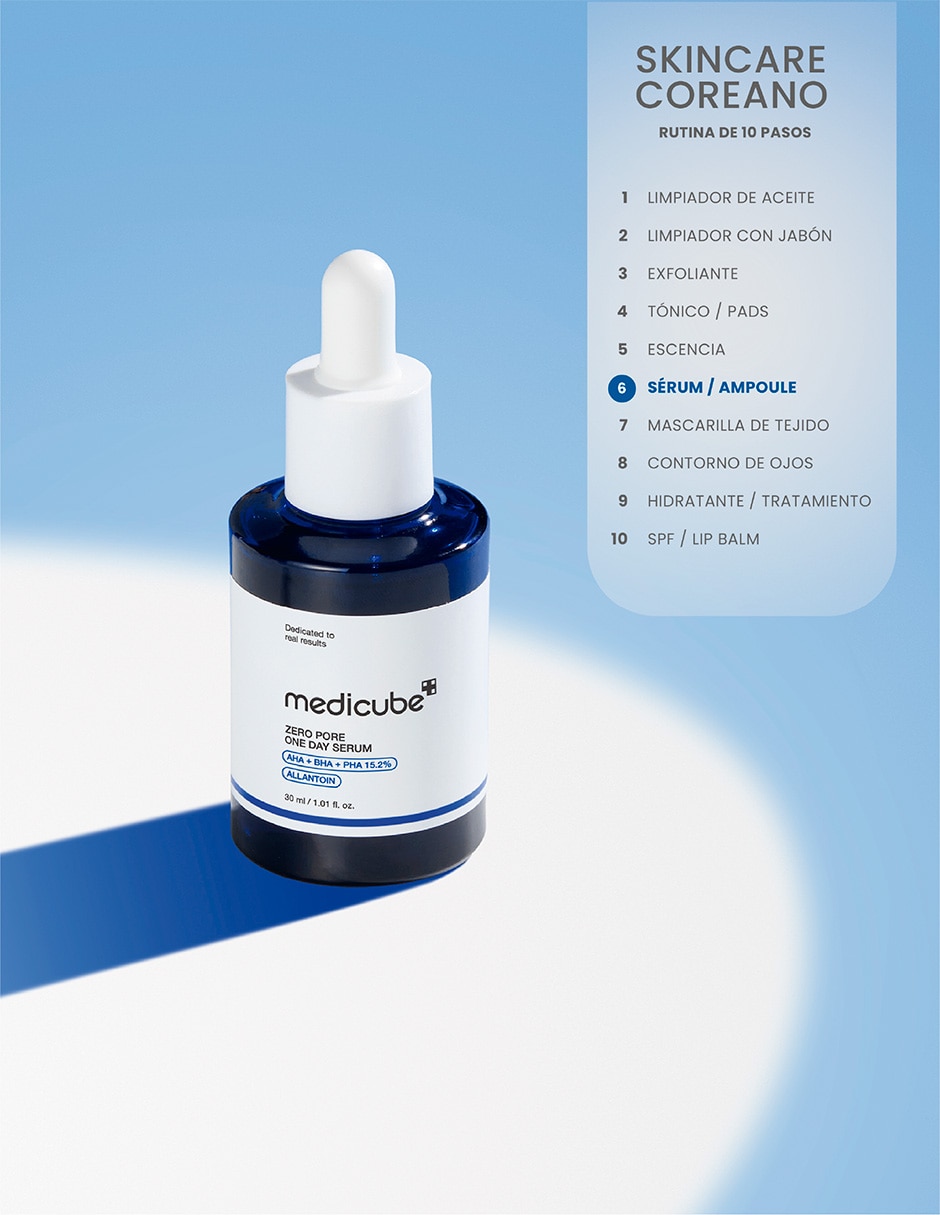 Sérum facial Reductor de poros con AHA BHA y PHA Medicure todo tipo piel 2