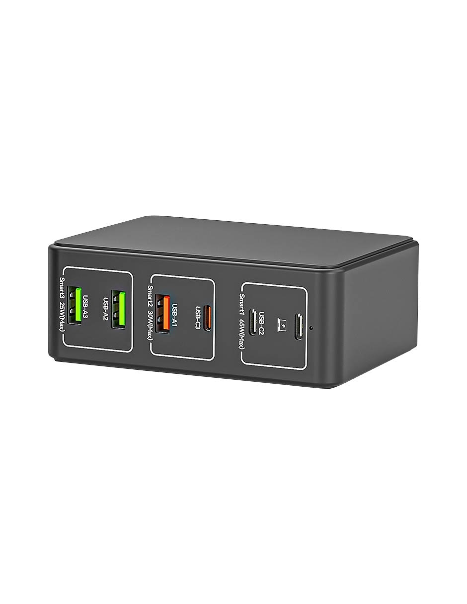 Estación de carga cr6psc-1 usb + usb tipo c 120 w 3