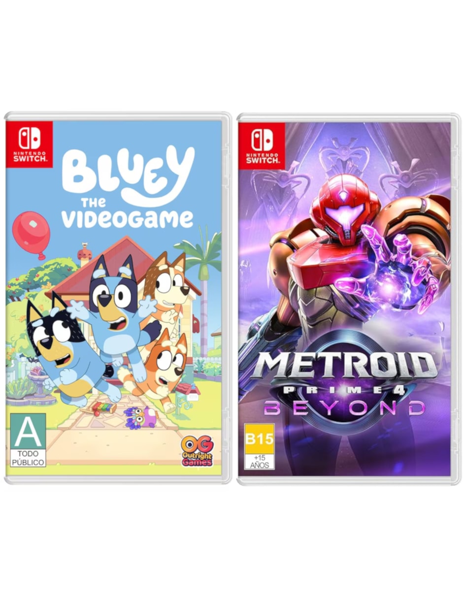 Combo Bluey El videojuego + Metroid Prime 4 Beyond Bundle para Nintendo Switch Combo Bluey El videojuego + Metroid Prime 4 Beyond Bundle para Nintendo Switch
