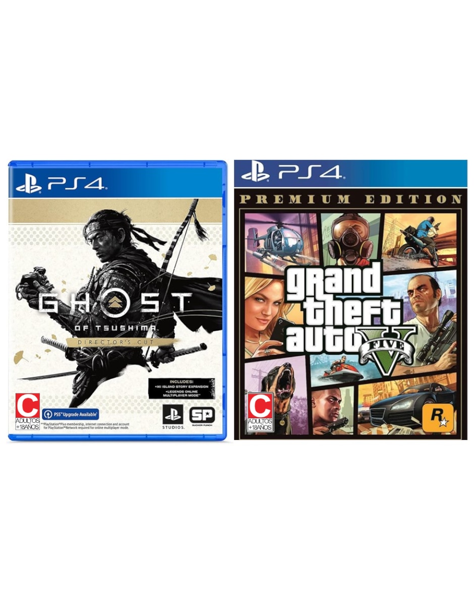 Ghost Of Tsushima Director's Cut + Grand Theft Auto V Premium Edition Bundle Playstation para PS4