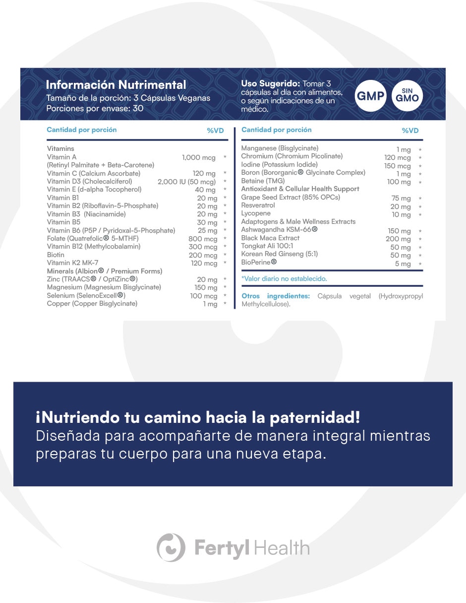 Men’s Fertility Bienestar con zinc de 90 Cápsulas 5