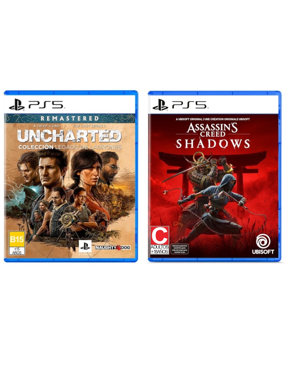 Uncharted Legacy Of Thieves Collection + Assassin´s Creed Shadows Bundle Playsttaion para PS5