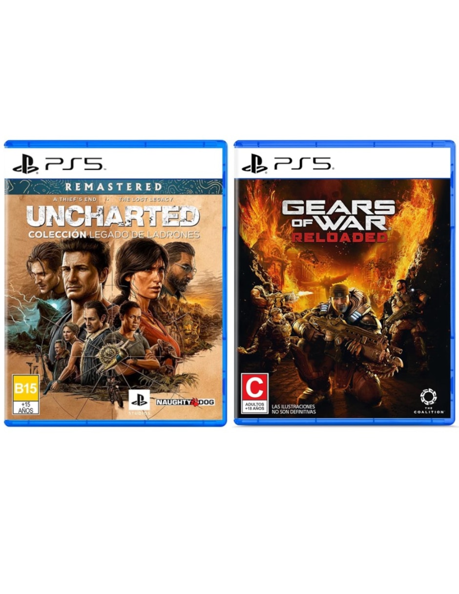 Uncharted Legacy Of Thieves Collection + Gears of War: Reloaded Bundle para PS5 Uncharted Legacy Of Thieves Collection + Gears of War: Reloaded Bundle para PS5