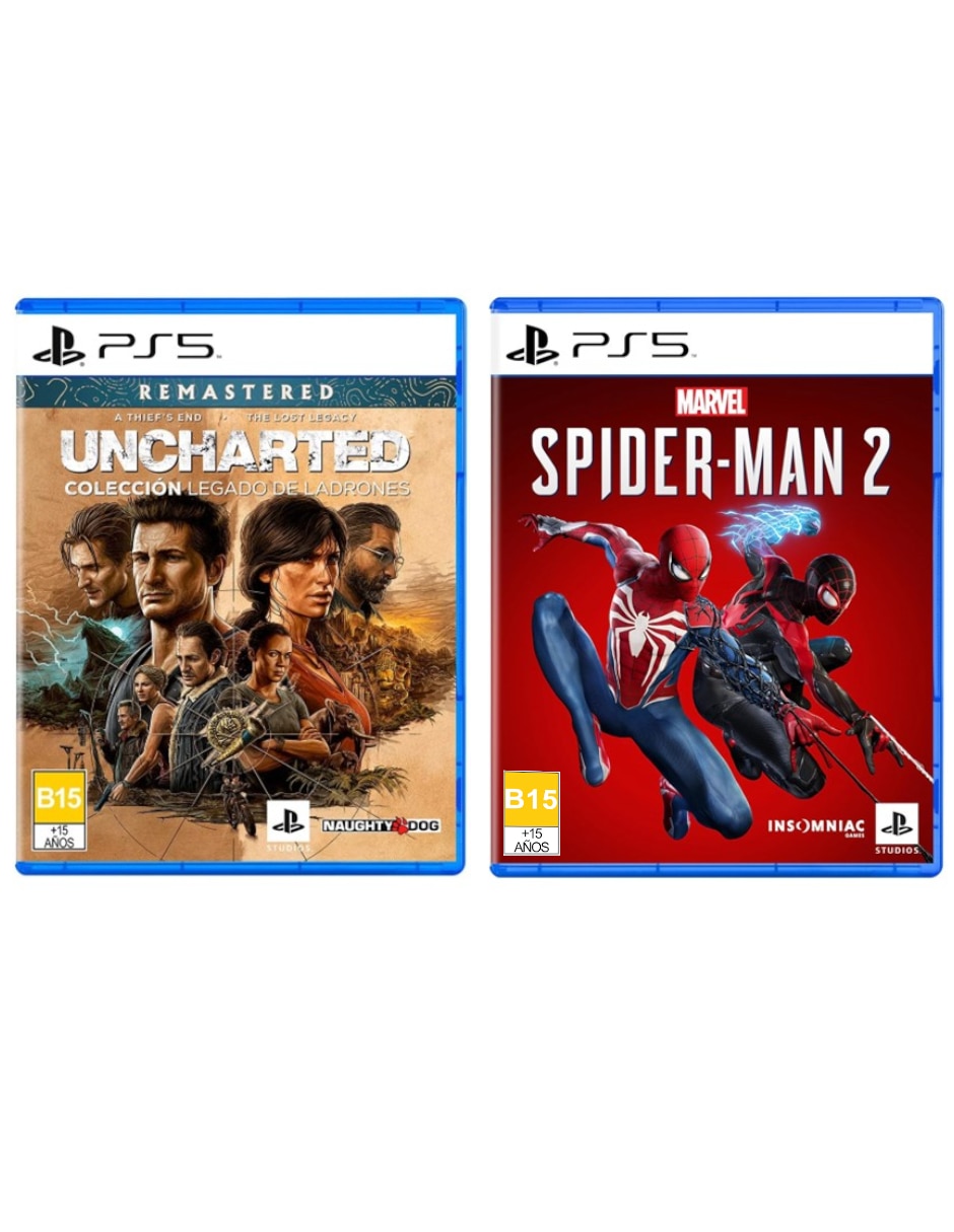 Uncharted Legacy Of Thieves Collection + Spider-Man 2 Standard Edition Bundle Playstation para PS5