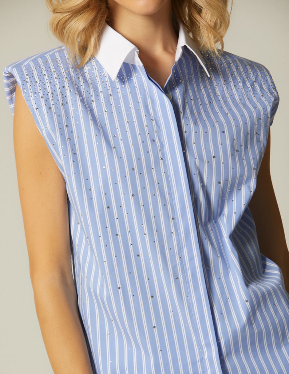 Blusa camisera sin manga para mujer 2