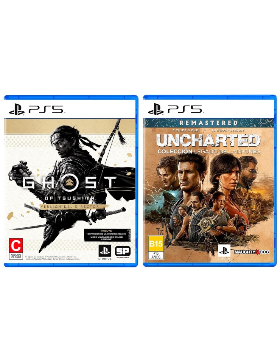 Uncharted: Legacy of Thieves Collection + Ghost of Tsushima Director's Cut Bundle para PS5 Uncharted: Legacy of Thieves Collection + Ghost of Tsushima Director's Cut Bundle para PS5