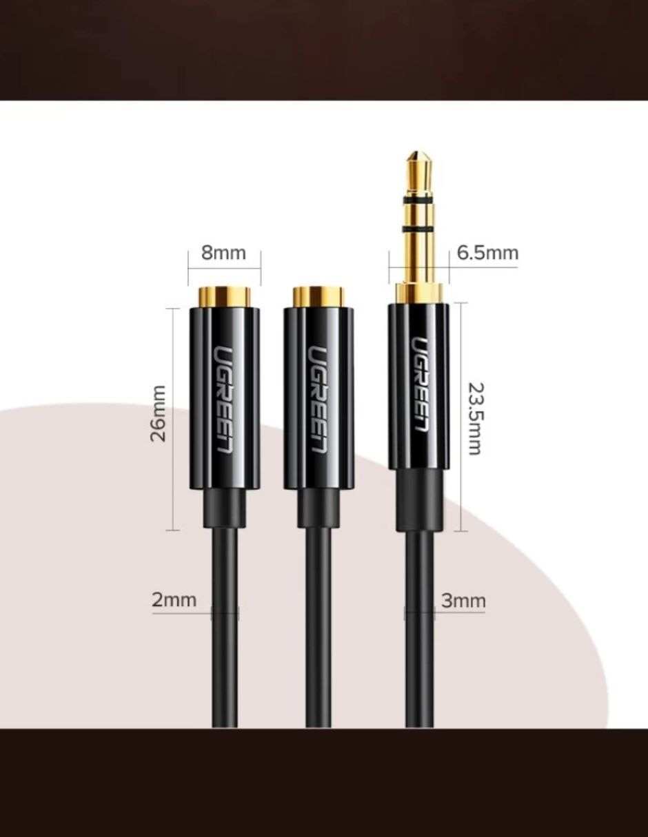 Cable auxiliar 3.5 mm Ugren de 90 cm 2