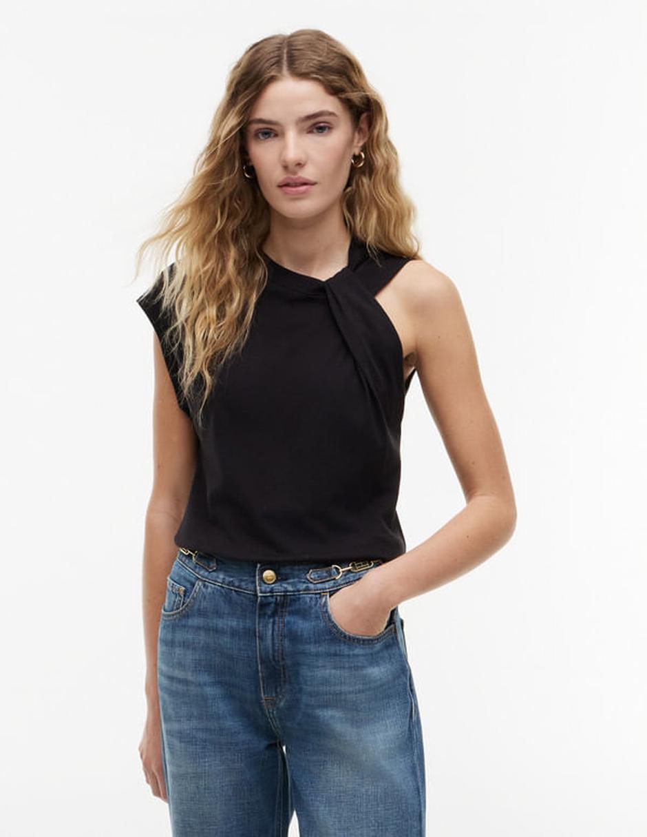 Blusa manga corta para mujer