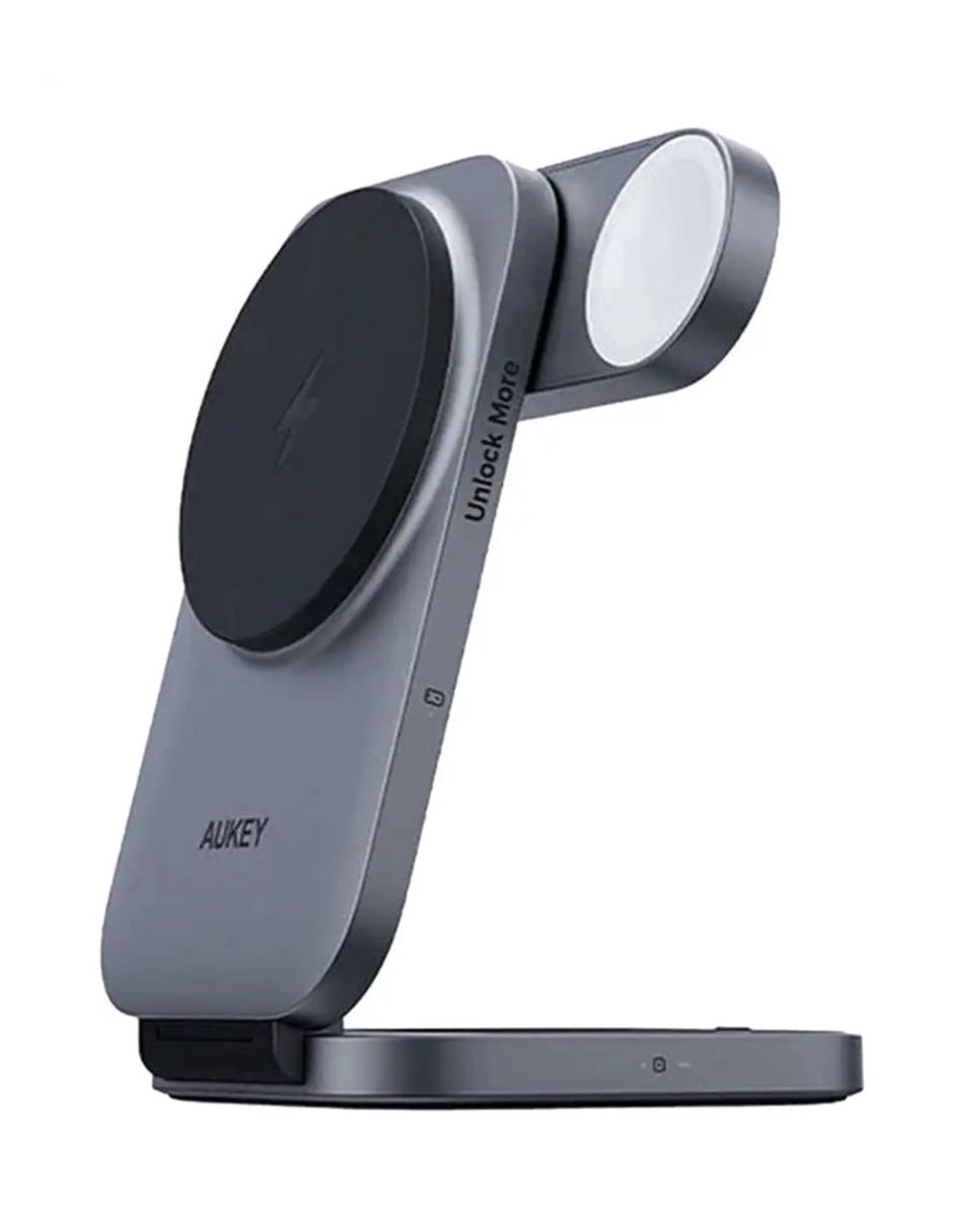 Estación de carga 3 en 1 aukey usb tipo c 15 w