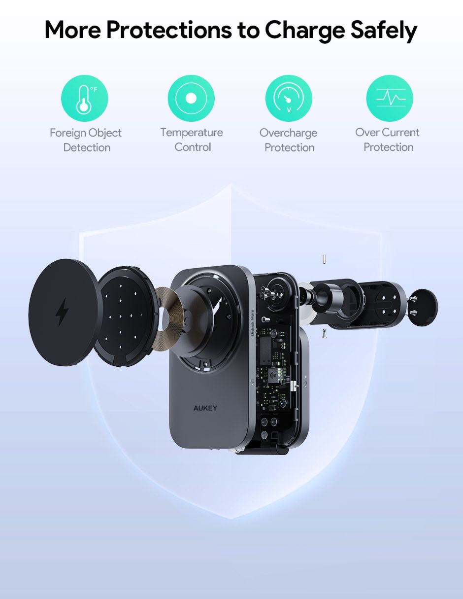 Estación de carga 3 en 1 aukey usb tipo c 15 w