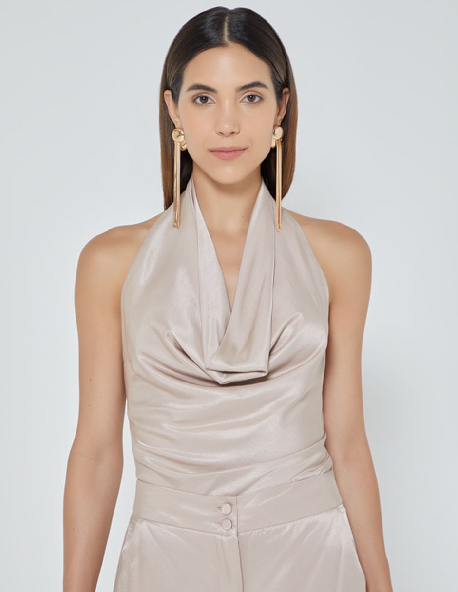 Blusa studio f sin manga para mujer