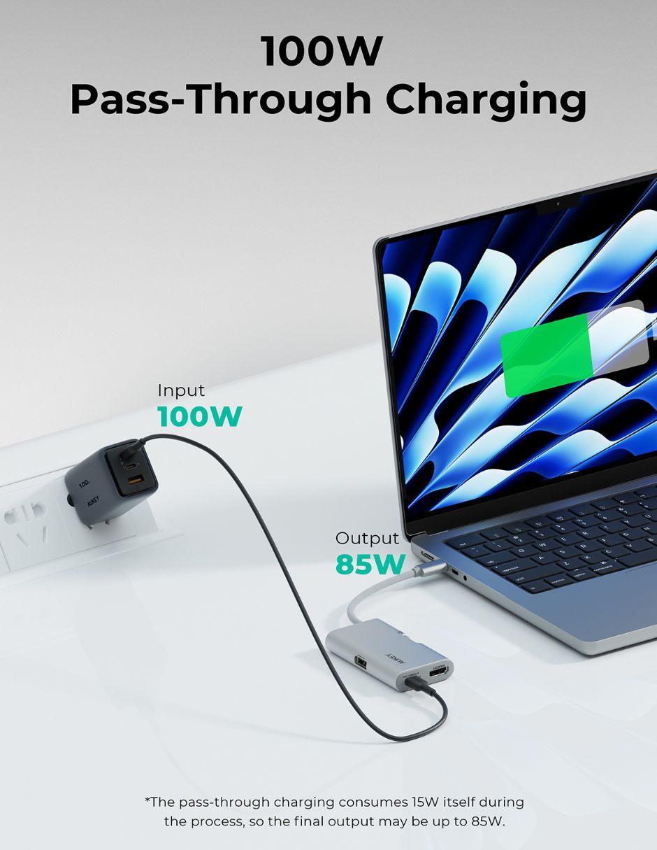 Adaptador multipuertos aukey