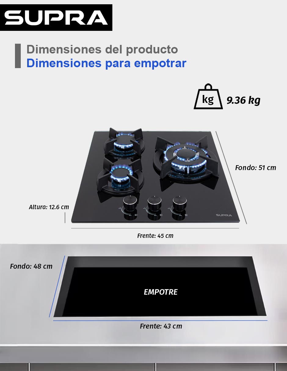 Parrilla a empotrable 8