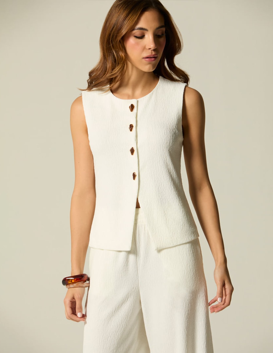 Blusa studio f sin manga para mujer