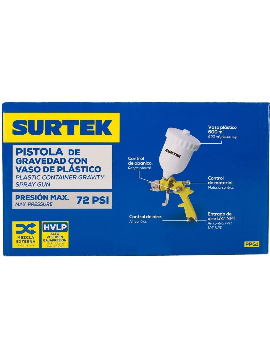 Pistola para pintar 600ml ppg1 3