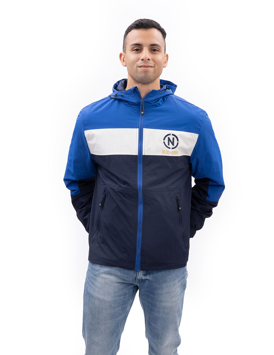 Chamarra casual con capucha para hombre