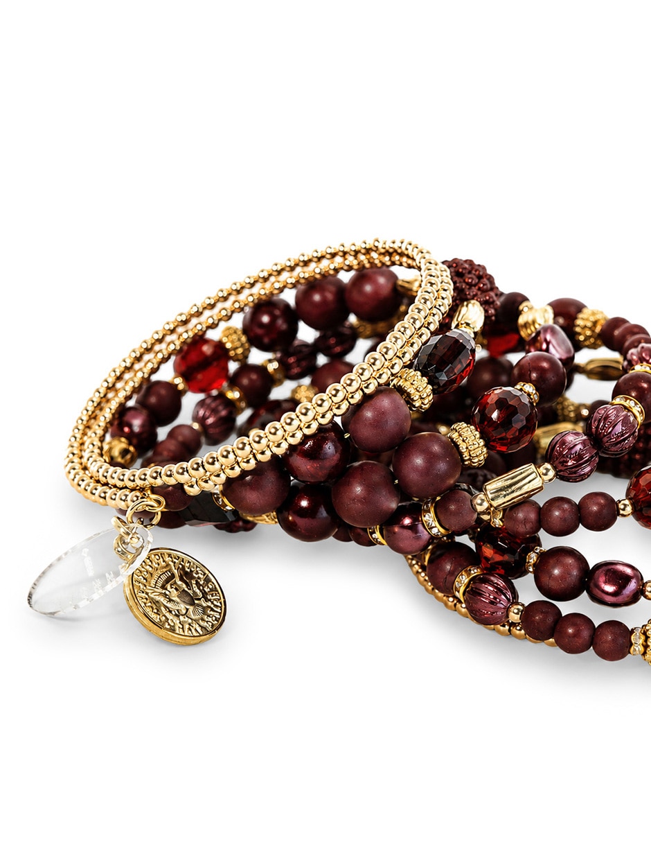 Brazalete de cerámica con cerámica boho acabado 3