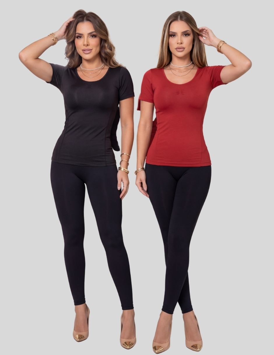 Set blusa manga corta para mujer 4