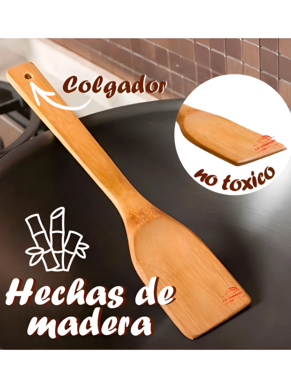 Set espátulas madera 2
