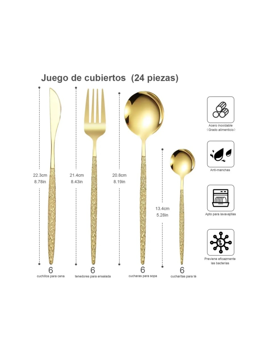 Set cubiertos de acero inoxidable 13 piezas