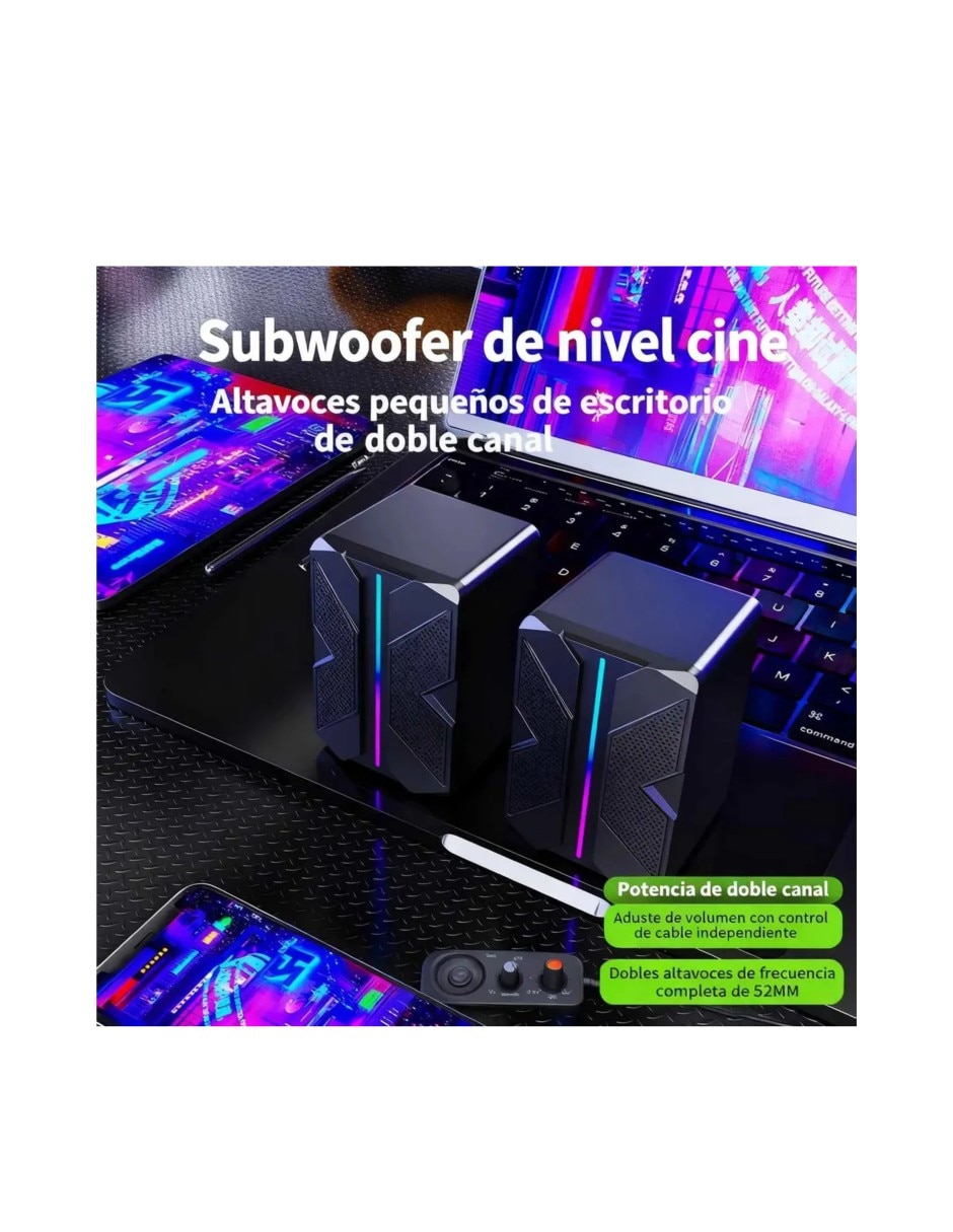 Bocina gaming alámbrica e inalámbrica 4